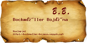 Bockmüller Bojána névjegykártya